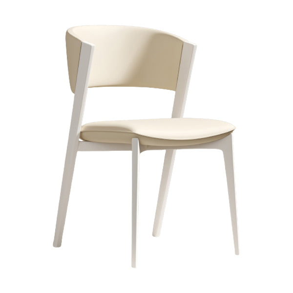 White Legs Modern Open Back Upholstered Dining and Accent Chairs