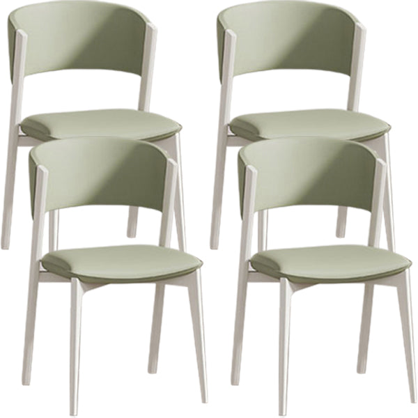 White Legs Modern Open Back Upholstered Dining and Accent Chairs