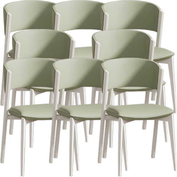 White Legs Modern Open Back Upholstered Dining and Accent Chairs