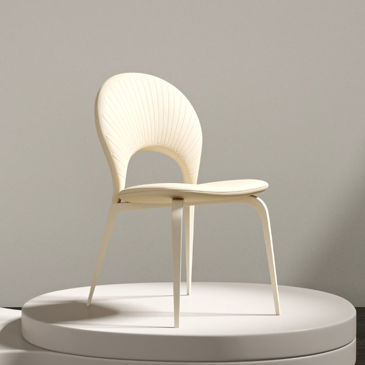 White Legs Contemporary Upholstered Dining Room Chair for Home