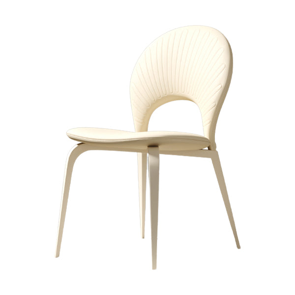 White Legs Contemporary Upholstered Dining Room Chair for Home