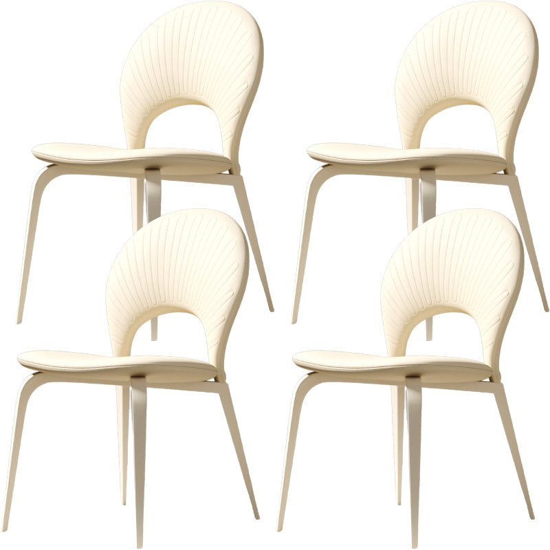 White Legs Contemporary Upholstered Dining Room Chair for Home