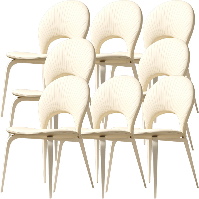 White Legs Contemporary Upholstered Dining Room Chair for Home