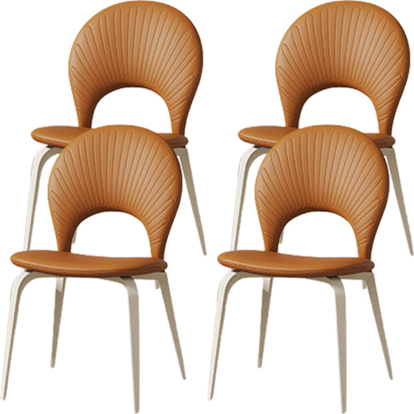 White Legs Contemporary Upholstered Dining Room Chair for Home
