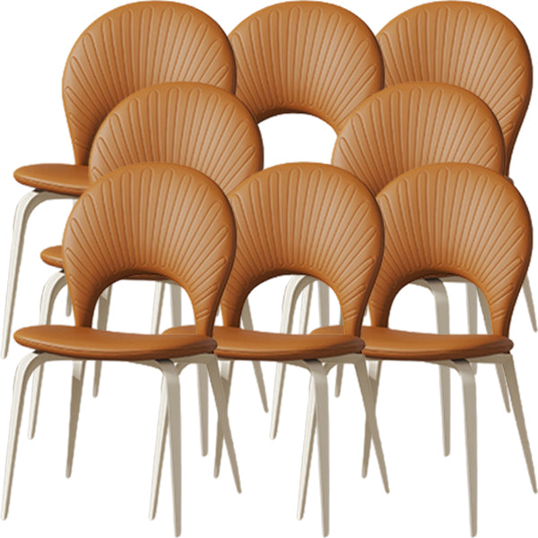 White Legs Contemporary Upholstered Dining Room Chair for Home