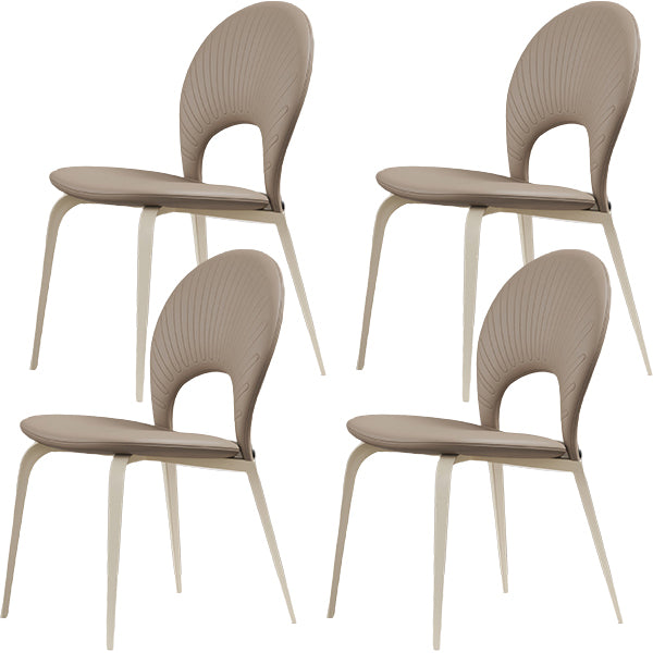 White Legs Contemporary Upholstered Dining Room Chair for Home