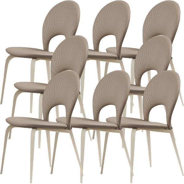 White Legs Contemporary Upholstered Dining Room Chair for Home