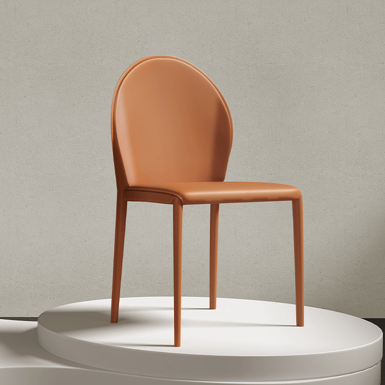 Contemporary Faux Leather Armless Dining and Accent Chairs for Home