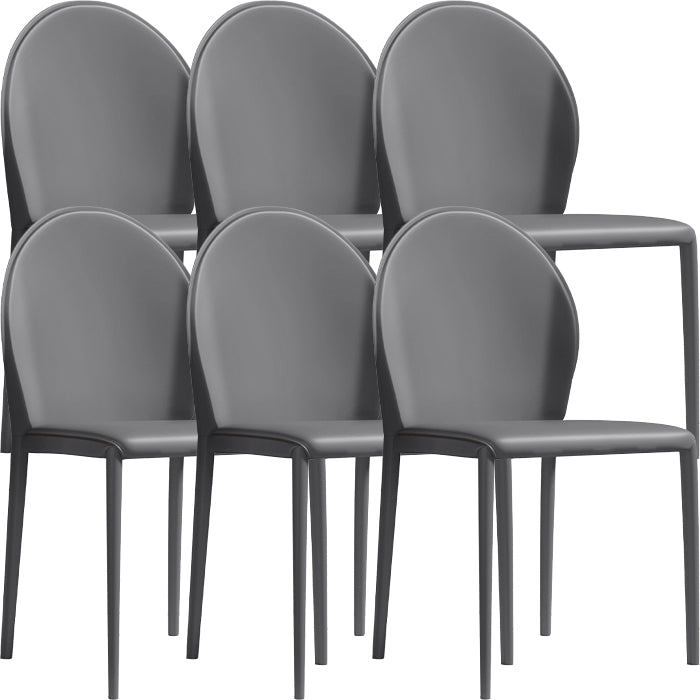 Contemporary Faux Leather Armless Dining and Accent Chairs for Home