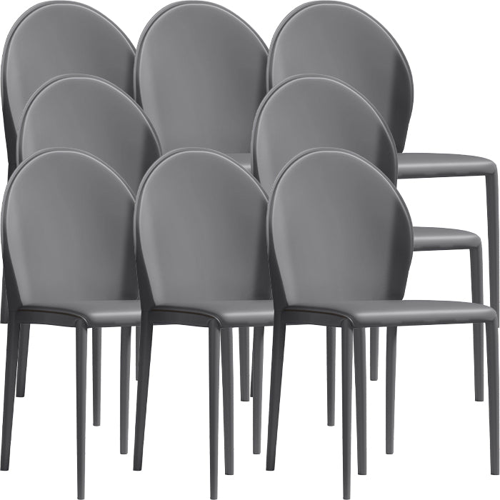 Contemporary Faux Leather Armless Dining and Accent Chairs for Home