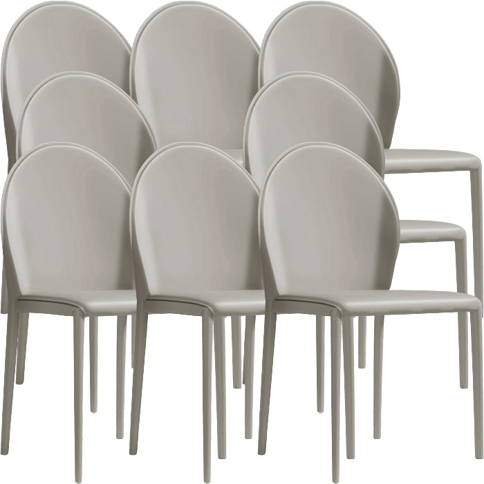 Contemporary Faux Leather Armless Dining and Accent Chairs for Home