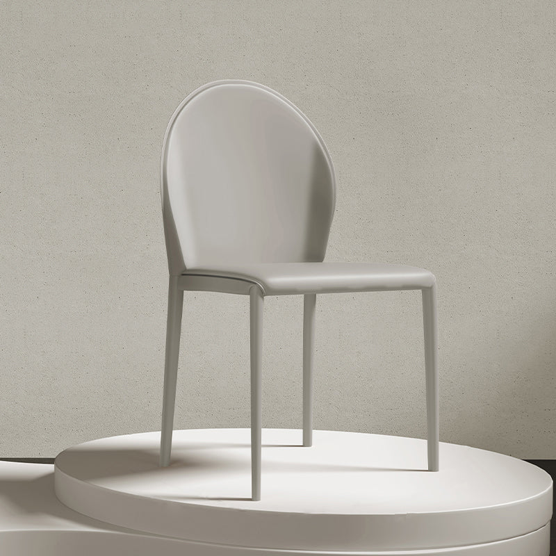 Contemporary Faux Leather Armless Dining and Accent Chairs for Home