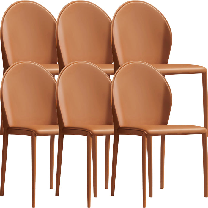 Contemporary Faux Leather Armless Dining and Accent Chairs for Home