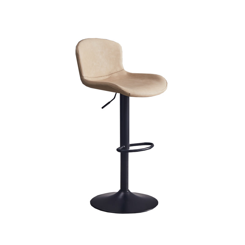 Contemporary Style Adjustable Upholstered Bar Stool with Metal Legs