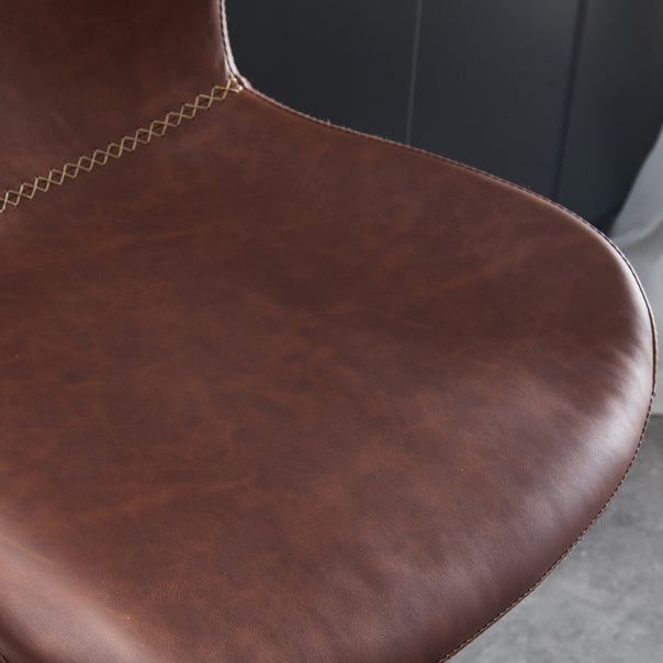 Contemporary Style Adjustable Upholstered Bar Stool with Metal Legs