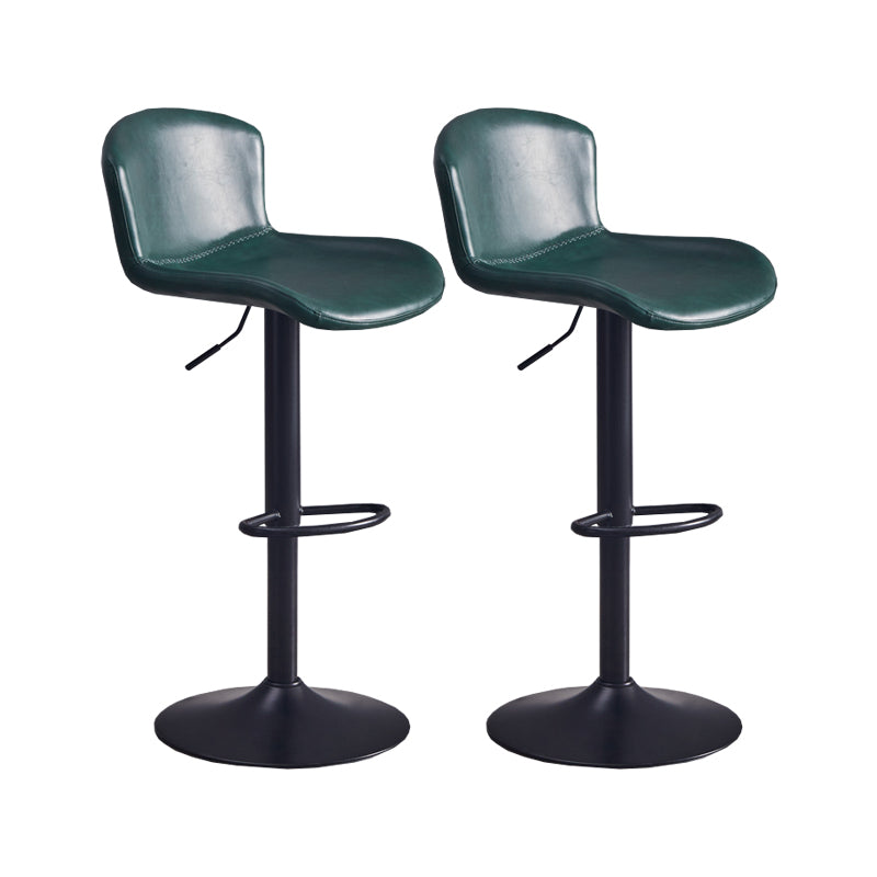 Contemporary Style Adjustable Upholstered Bar Stool with Metal Legs