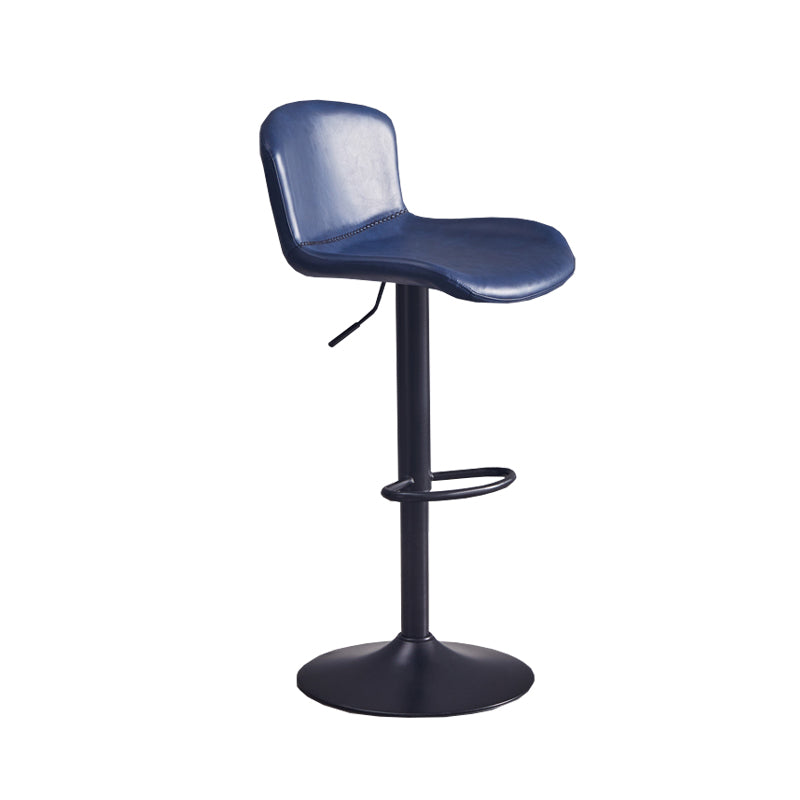 Contemporary Style Adjustable Upholstered Bar Stool with Metal Legs