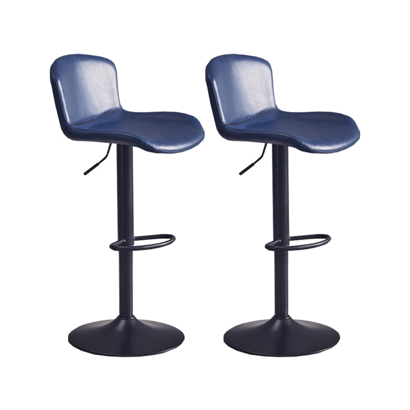 Contemporary Style Adjustable Upholstered Bar Stool with Metal Legs