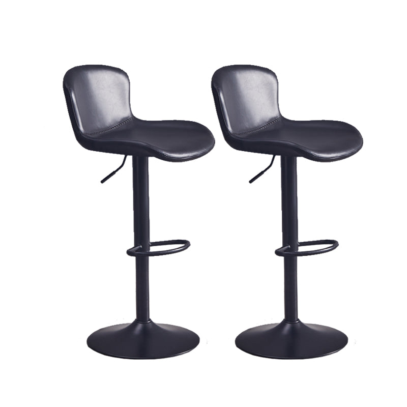 Contemporary Style Adjustable Upholstered Bar Stool with Metal Legs