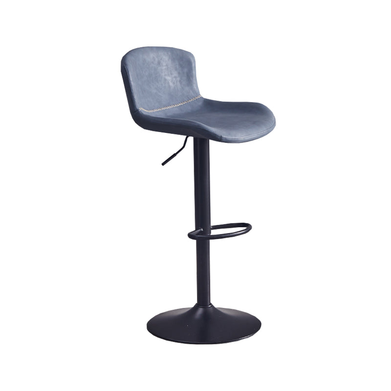 Contemporary Style Adjustable Upholstered Bar Stool with Metal Legs