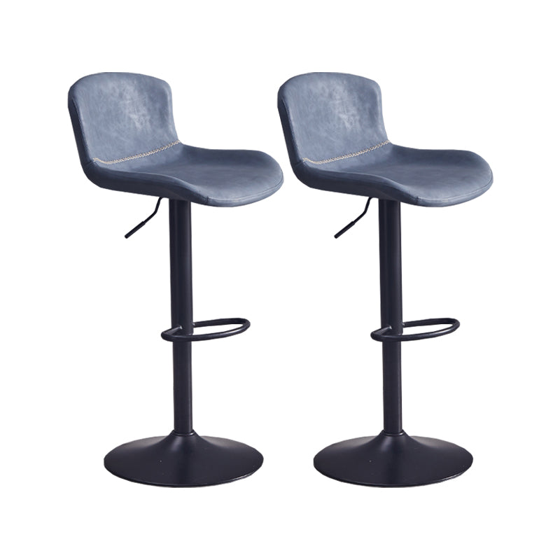 Contemporary Style Adjustable Upholstered Bar Stool with Metal Legs