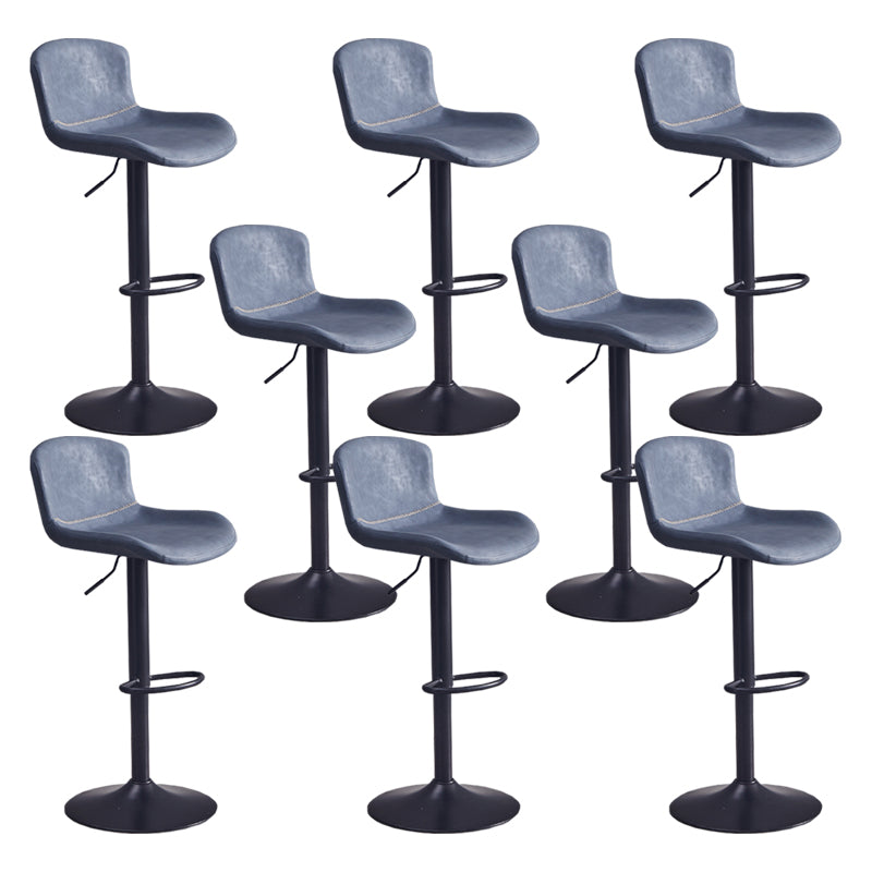 Contemporary Style Adjustable Upholstered Bar Stool with Metal Legs
