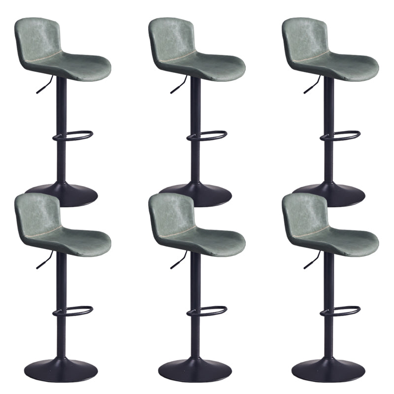 Contemporary Style Adjustable Upholstered Bar Stool with Metal Legs