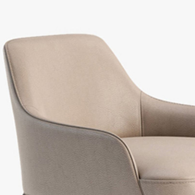 Faux Leather Upholstered Arm Bar Stool with Solid Wood Base for Home