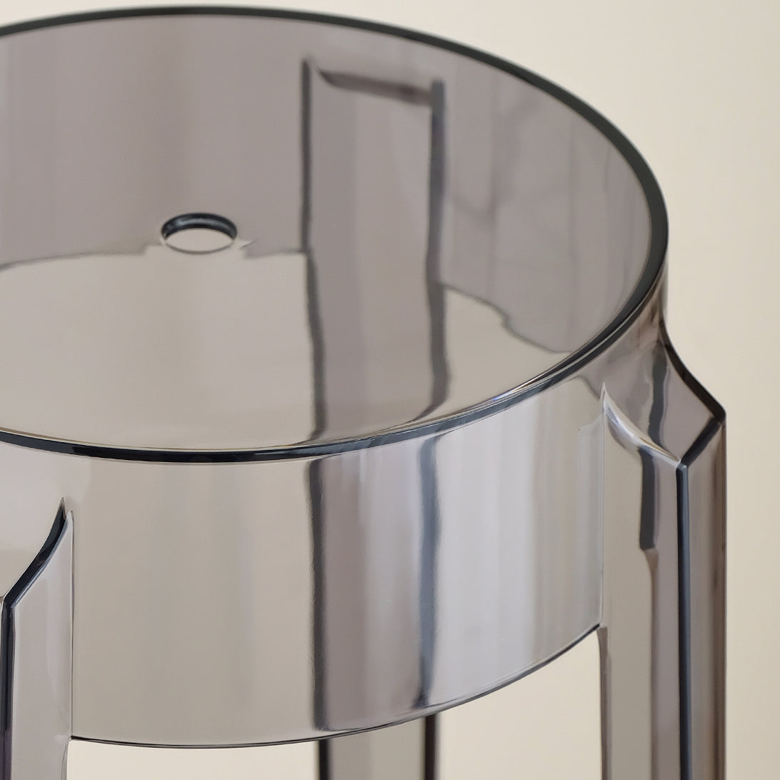 Contemporary Plastic Backless Counter High Stool with 4 Legs