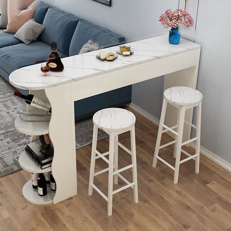 Contemporary Style 3 Pieces Wood Specialty Bar Table Set for Dining Room