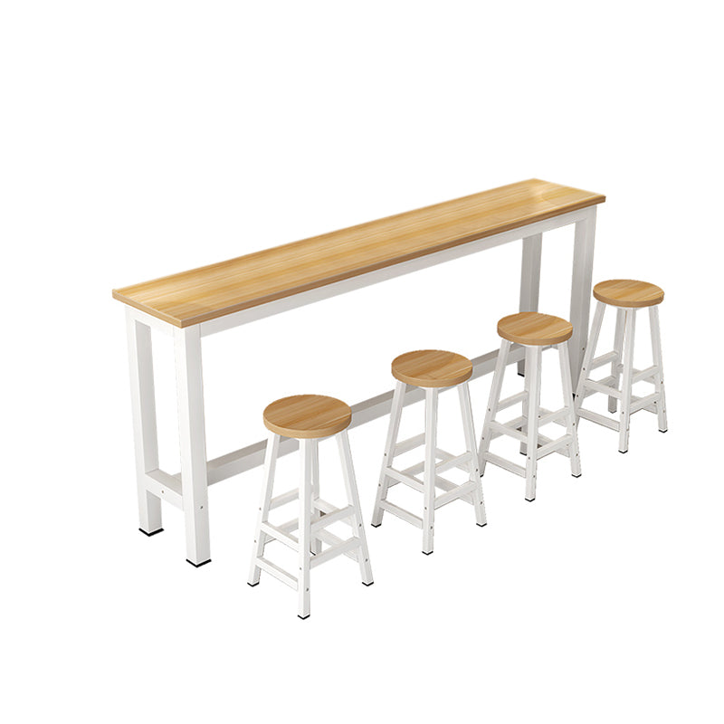 Manufactured Wood Modern Rectangle Pub Table with Trestle for Home
