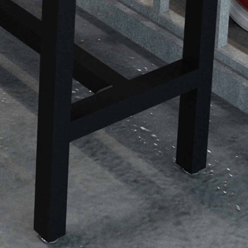 Industrial Style Solid Wood Top Rectangle Bar Dining Table for Dining Room