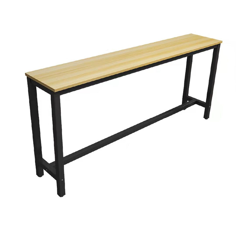 Manufactured Wood Rectangle Bar Table with Trestle for Living Room