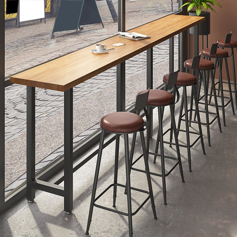 Contemporary Solid Wood Rectangle Bar Wine Table for Coffee Shop