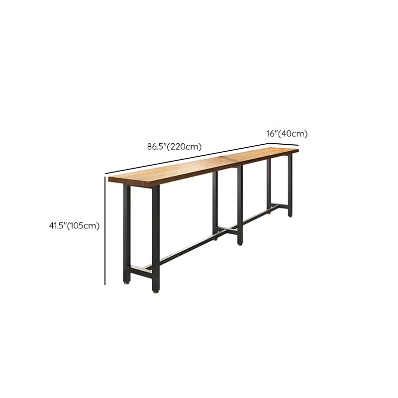 Contemporary Solid Wood Rectangle Bar Wine Table for Coffee Shop