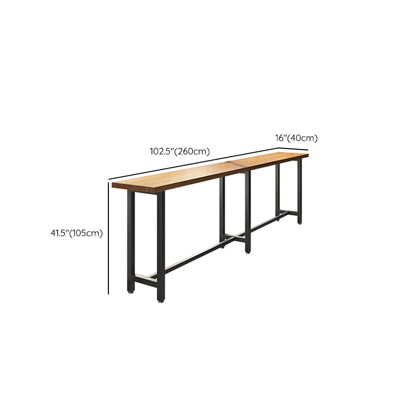 Contemporary Solid Wood Rectangle Bar Wine Table for Coffee Shop