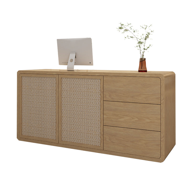 Contemporary Style Wood Rectangle Patio Bar Table for Living Room