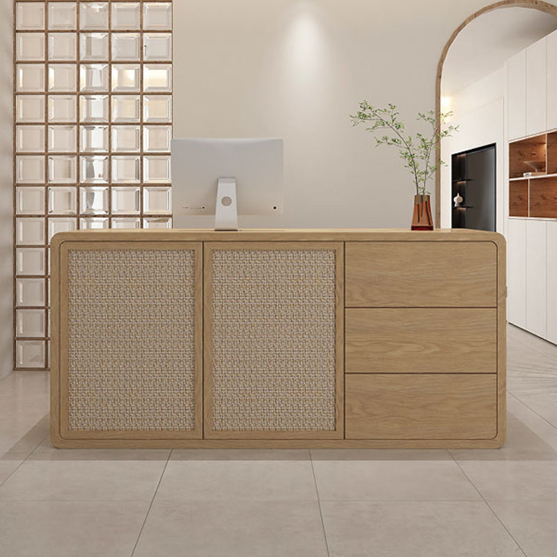 Contemporary Style Wood Rectangle Patio Bar Table for Living Room