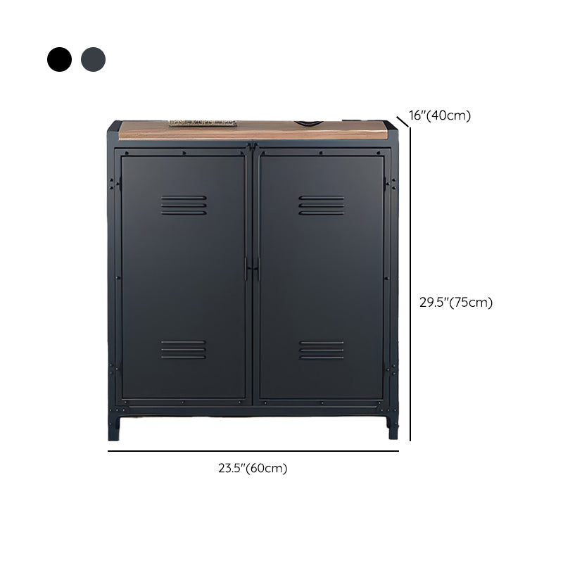 Solid Wood Top Kitchen Island Table Industrial Rectangle Double Sided Cabinet