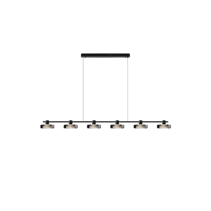 Unique Shape Hanging Lamp Modern Island Lights in Black for Dining Room