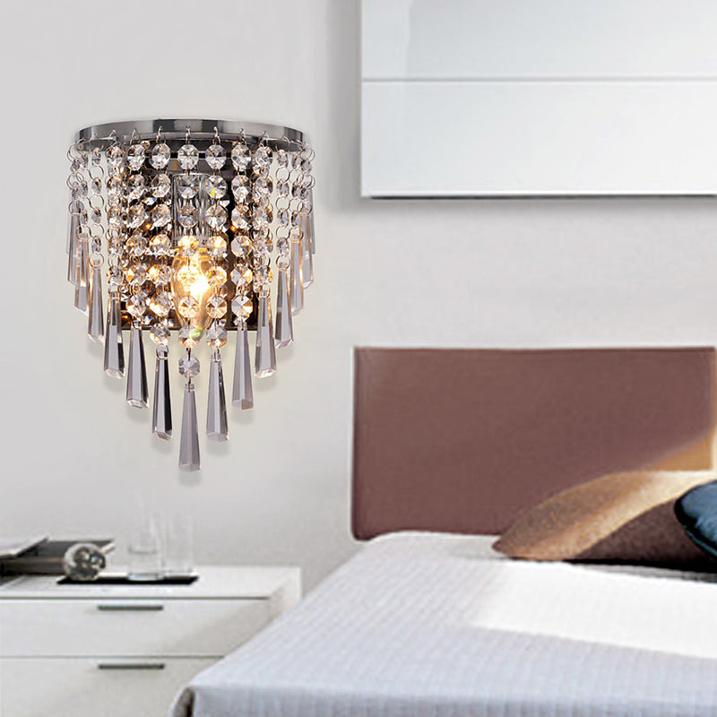 Modern Unique Shape Wall Light Sconces Crystal 1 Light Wall Lighting Fixtures