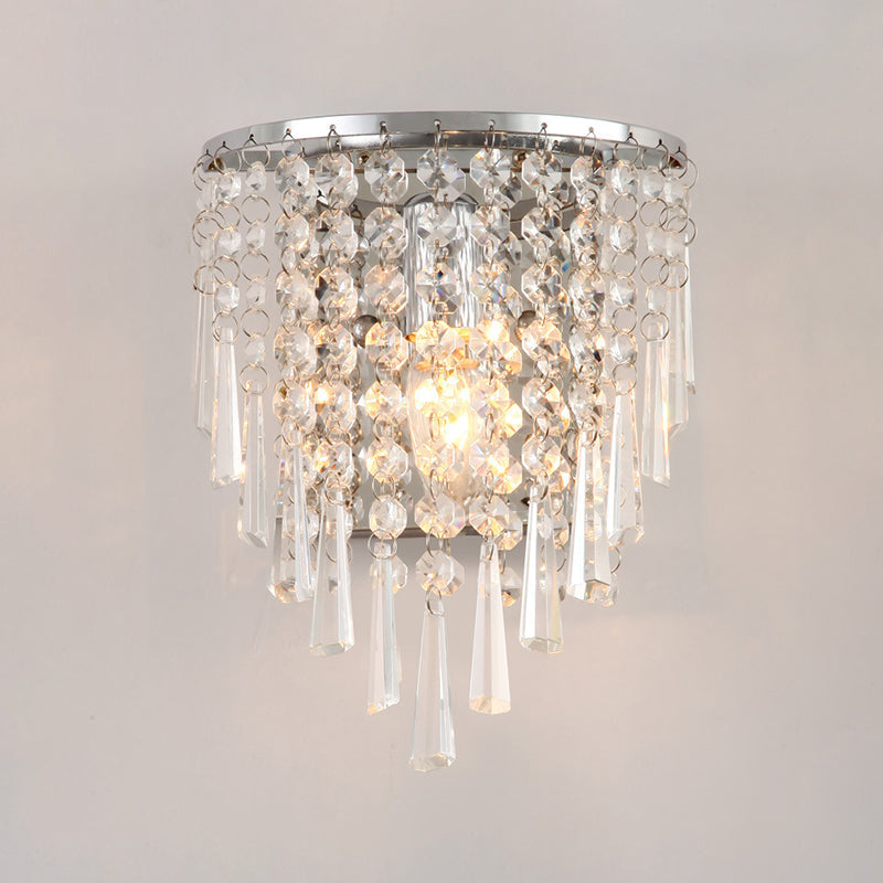 Modern Unique Shape Wall Light Sconces Crystal 1 Light Wall Lighting Fixtures