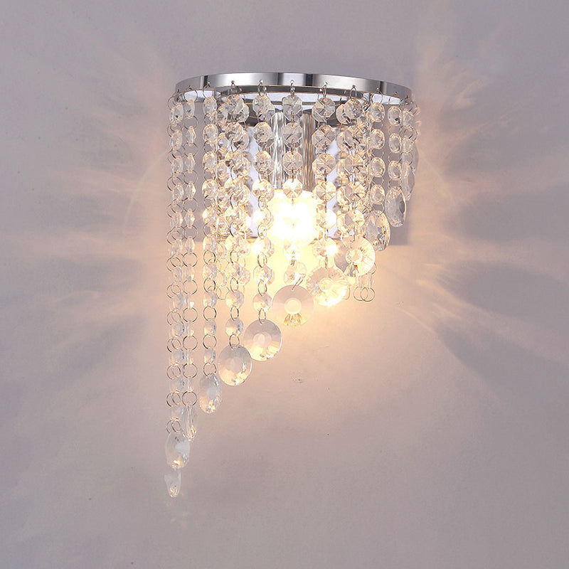 Modern Unique Shape Wall Light Sconces Crystal 1 Light Wall Lighting Fixtures