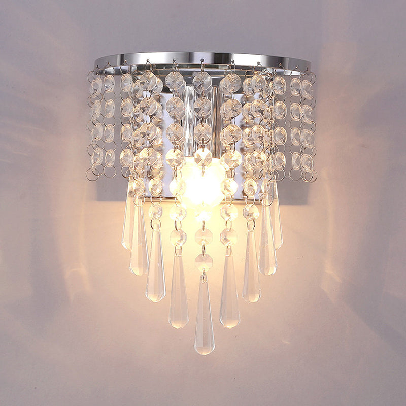 Modern Unique Shape Wall Light Sconces Crystal 1 Light Wall Lighting Fixtures