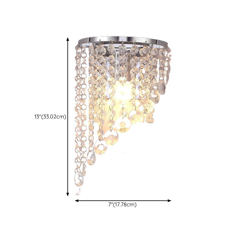 Modern Unique Shape Wall Light Sconces Crystal 1 Light Wall Lighting Fixtures