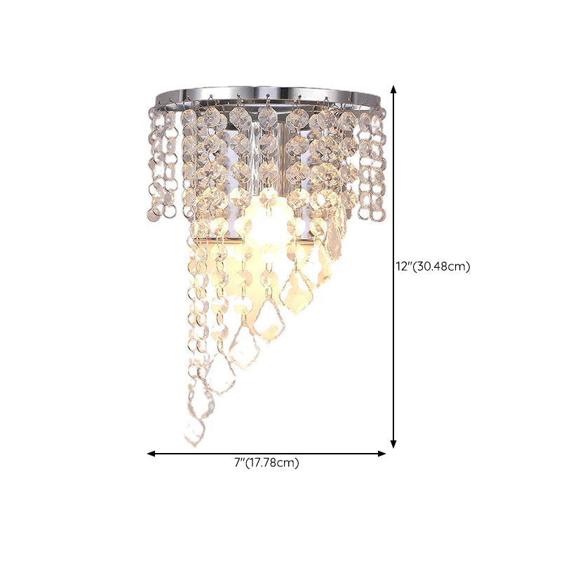 Modern Unique Shape Wall Light Sconces Crystal 1 Light Wall Lighting Fixtures