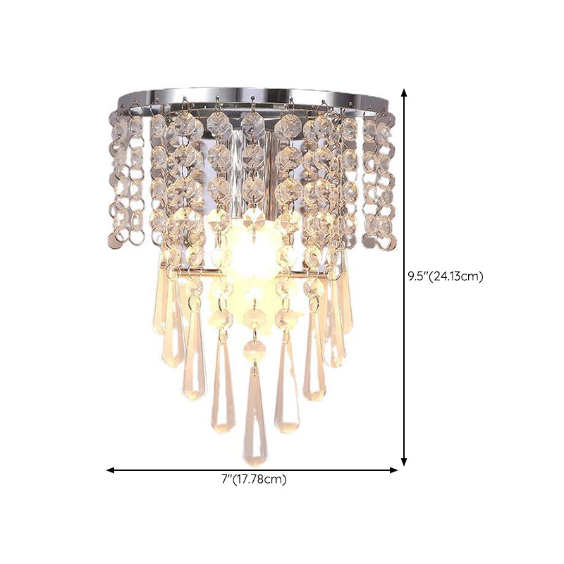 Modern Unique Shape Wall Light Sconces Crystal 1 Light Wall Lighting Fixtures