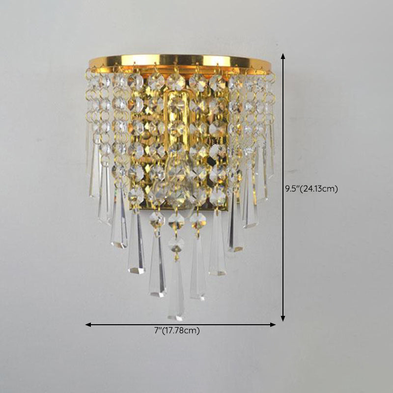 Modern Unique Shape Wall Light Sconces Crystal 1 Light Wall Lighting Fixtures