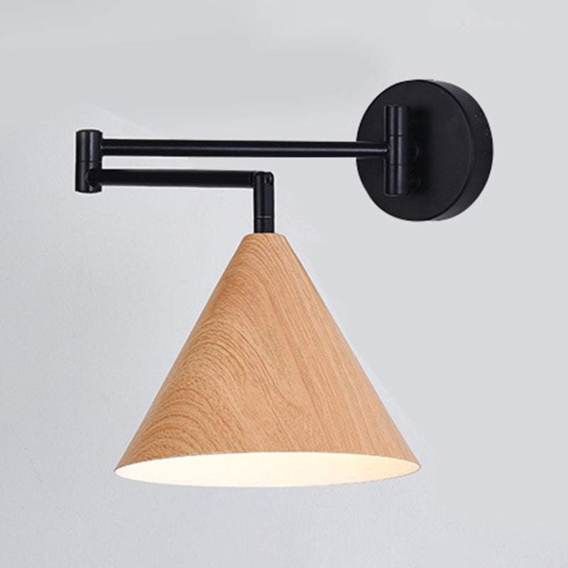 Contemporary Black Single Wall Mounted Sconce Shaded Statement Wall Light