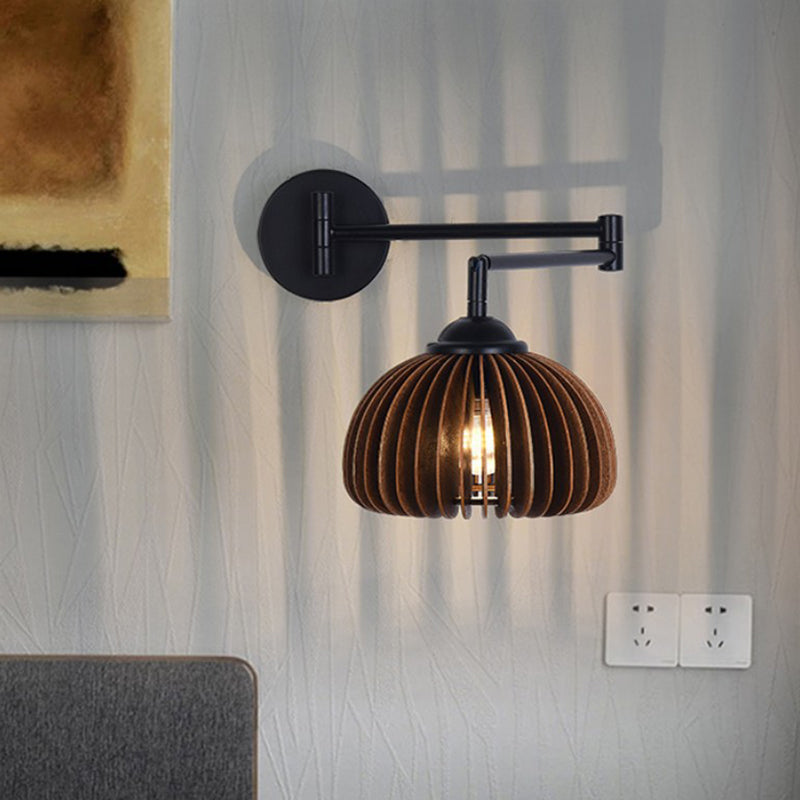 Contemporary Black Single Wall Mounted Sconce Shaded Statement Wall Light